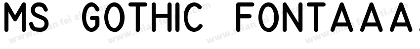 MS Gothic Font字体转换